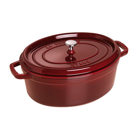 Oval Cocotte tencere, dökme demir, 31cm/5.5L, Grenadine - Staub 