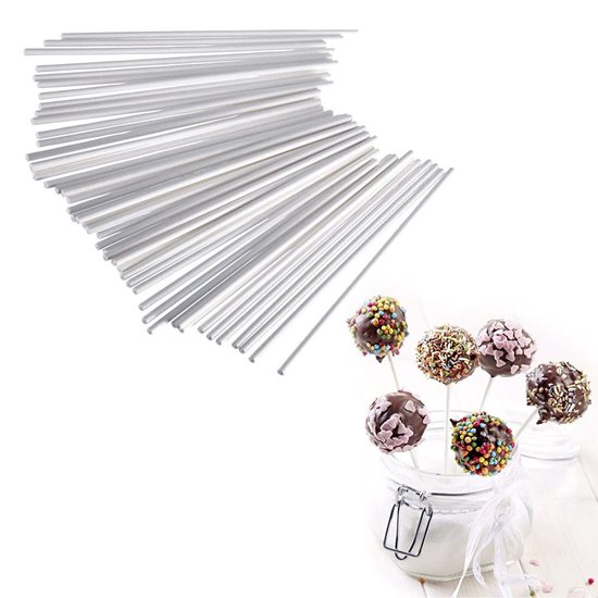 48-stk Cake Pops sticks sæt, 15 cm, plast - Westmark