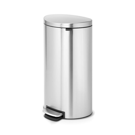 Кофа за боклук "Flatback Plus" с педал, 30 L, Matt Steel - Brabantia