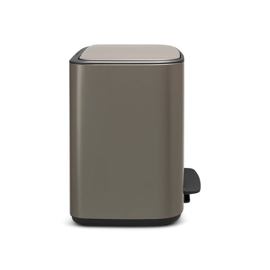 Lixeira "Bo" com pedal, aço inoxidável, 36 L, <<Platinum>> - Brabantia