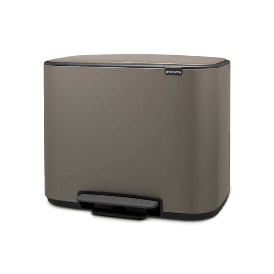 "Bo" skraldespand med pedal, rustfrit stål, 36 L, <<Platinum>> - Brabantia