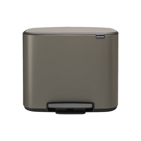 Lixeira "Bo" com pedal, aço inoxidável, 36 L, <<Platinum>> - Brabantia