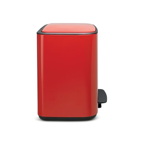 "Bo" skraldespand med pedal, rustfrit stål, 36 L, <<Passion Red>> - Brabantia