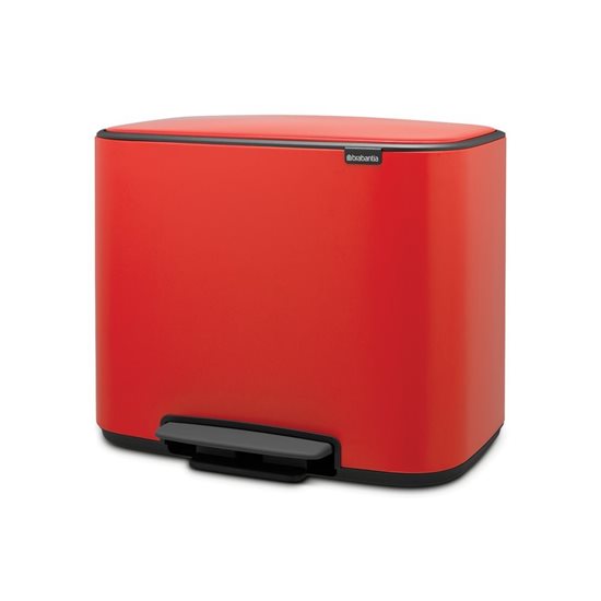 Poubelle "Bo" à pédale, inox, 36 L, <<Passion Red>> - Brabantia