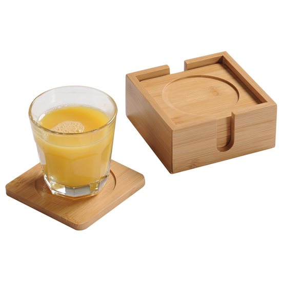 Set of 6 coasters, 12 x 12 cm, bamboo wood - Kesper