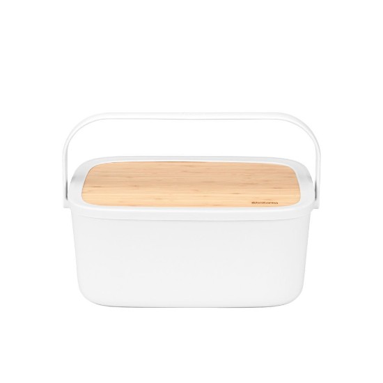 Caixa de pão com tampa de bambu, 25,5 x 39,5 cm, cinza claro - Brabantia