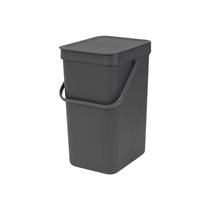 "Sort&Go" trash bin, plastic, 12 L, Grey - Brabantia