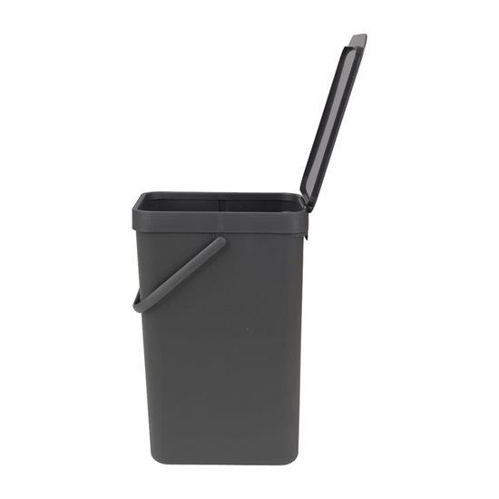 "Sort & Go" trash bin, plastic, 16 L, Gray - Brabantia
