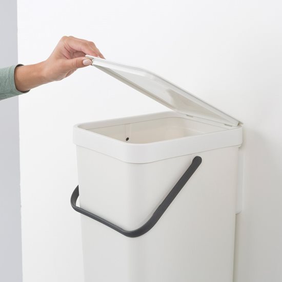 "Sort & Go" trash can, plastic, 16 L, White - Brabantia