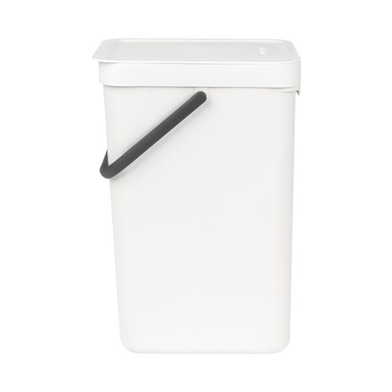 "Sort & Go" trash can, plastic, 16 L, White - Brabantia