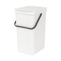 "Sort & Go" trash can, plastic, 16 L, White - Brabantia