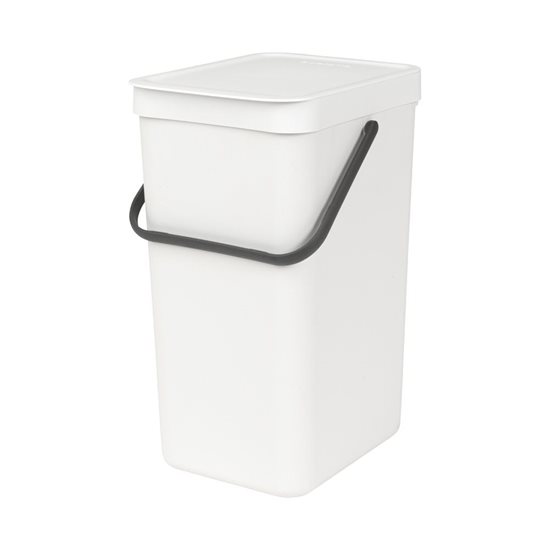 Cubo de basura "Sort & Go", plástico, 16 L, Blanco - Brabantia