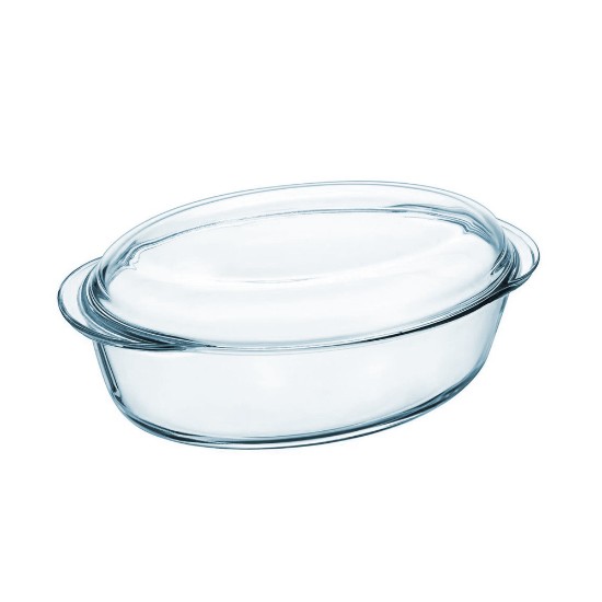 Soikea kannellinen astia, valmistettu lämmönkestävästä lasista, 3,1 L + 1 L, "Essentials" - Pyrex
