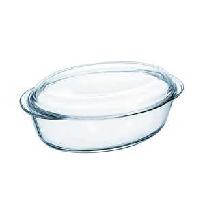 Oval dish with lid, made of heat-resistant glass, "Essentials", 3 l - Pyrex