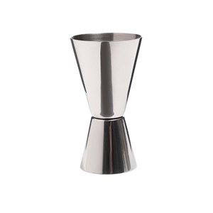 Double-measure cocktail glass, 25/50 ml, stainless steel, made from silver - by Kitchen Craft