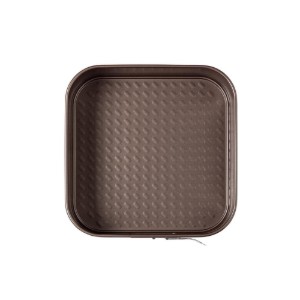 Moule carré, avec fond amovible, "ASIMETRIA", 24 cm, acier au carbone - Pyrex