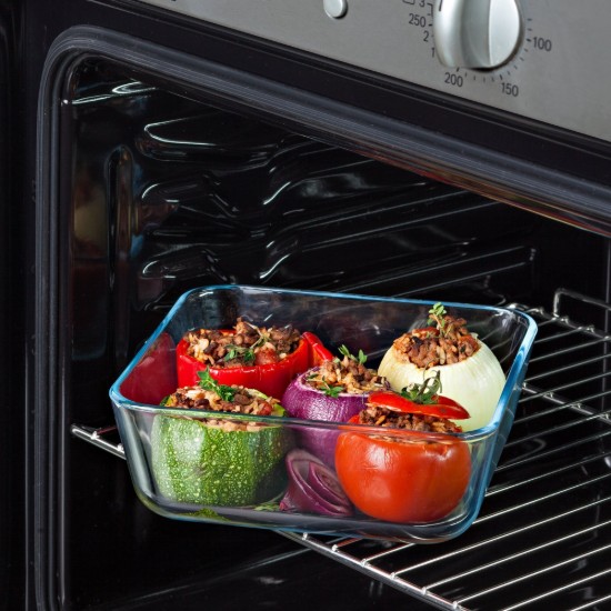 "Cook & Freeze" rectangular food container, made of  heat-resistant glass, with plastic lid, 1.5 L - Pyrex