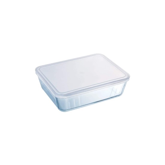 "Cook & Freeze" rektangulär matbehållare, tillverkad av värmebeständigt glas, med plastlock, 1,5 L - Pyrex