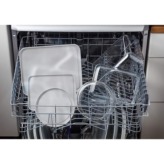 Правоугаона посуда за храну, са пластичним поклопцем, од "Цоок & Фреезе" стакла отпорног на топлоту, 2,6 Л - Пирек