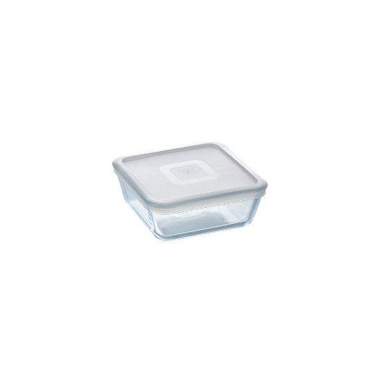 "Cook & Freeze" négyzet alakú ételtartó, hőálló üvegből, 850 ml, műanyag tetővel - Pyrex