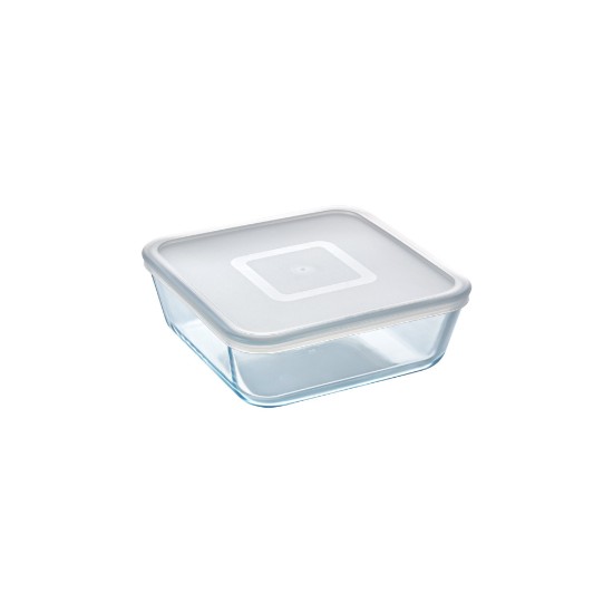Kwadratowy pojemnik na żywność "Cook & Freeze", wykonany ze szkła żaroodpornego, 2 L, z plastikową pokrywką - Pyrex