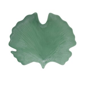 Platter poircealláin "Leaves Light Green", 35 x 29 cm - Nuova R2S 