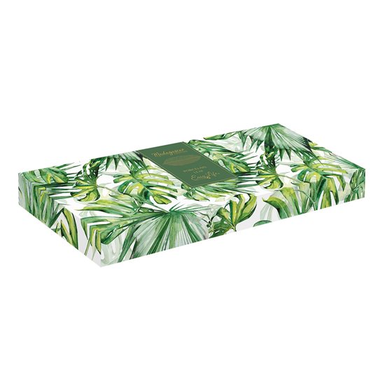 "Leaves Light Green" porcelain platter, 39 x 16 cm - Nuova R2S brand