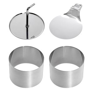 Set of 4 round stainless steel moulds, 7.5 cm - Westmark