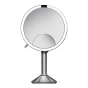Espejo De Maquillaje Con Sensor, 23 Cm, Brushed Stainless Steel - Simp-image