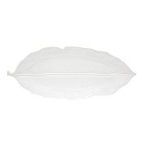 "Leaves White" porcelain platter, 39 x 16 cm - Nuova R2S 