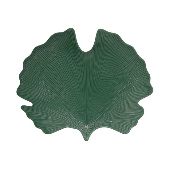 "Tropical Leaves Green" porcelántál, 35 x 29 cm - Nuova R2S 