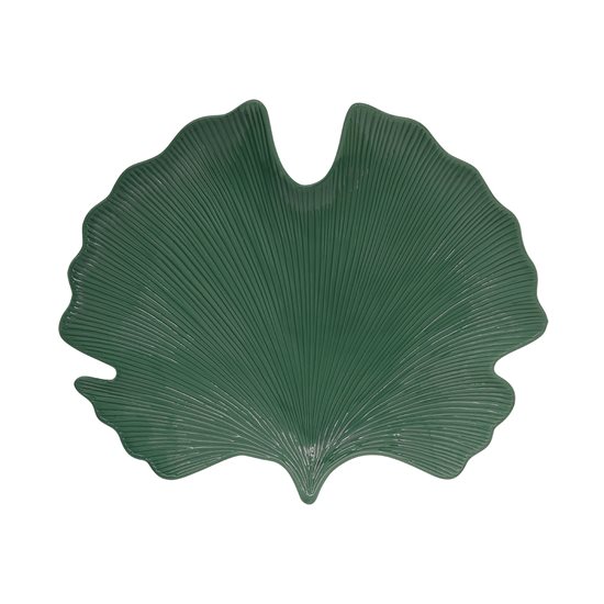 Πιατέλα πορσελάνης "Tropical Leaves Green", 35 x 29 cm - Nuova R2S 