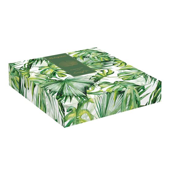 "Tropical Leaves Green" porcelain platter, 35 x 29 cm - Nuova R2S 