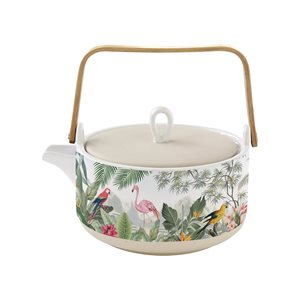 850 ml teapot made of ceramic, "Tropical Paradise" collection - Nuova R2S