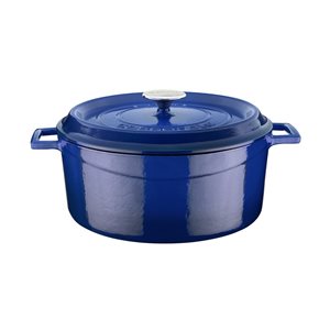 Saucepan, cast iron, 28 cm, "Trendy" range, blue - LAVA brand