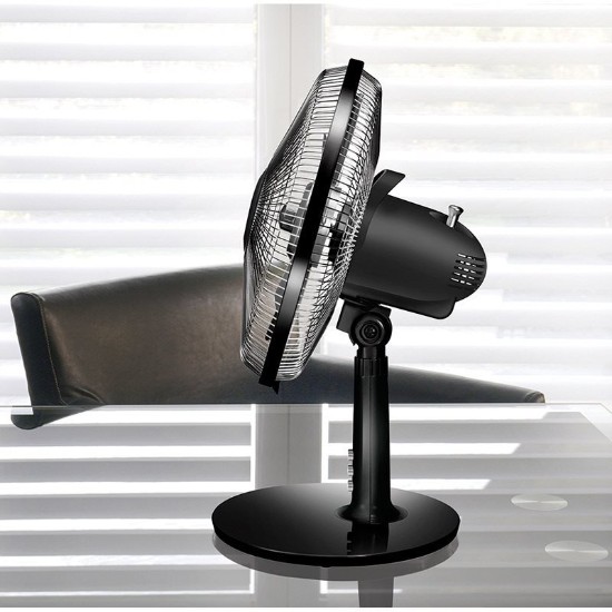  "Silverline" table fan, 25 W black - UNOLD brand