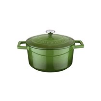 Saucepan, cast iron, 20 cm, "Folk", green - LAVA brand
