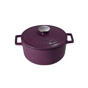 Saucepan, cast iron, 22 cm, "Folk", purple - LAVA brand