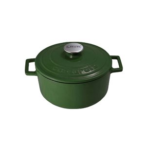Saucepan, cast iron, 22 cm, "Folk", green - LAVA brand