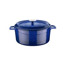 Saucepan, cast iron, 24 cm, "Trendy" range, blue - LAVA brand