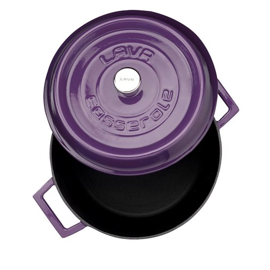 Saucepan, cast iron, 28 cm, <<Trendy>>, purple - LAVA