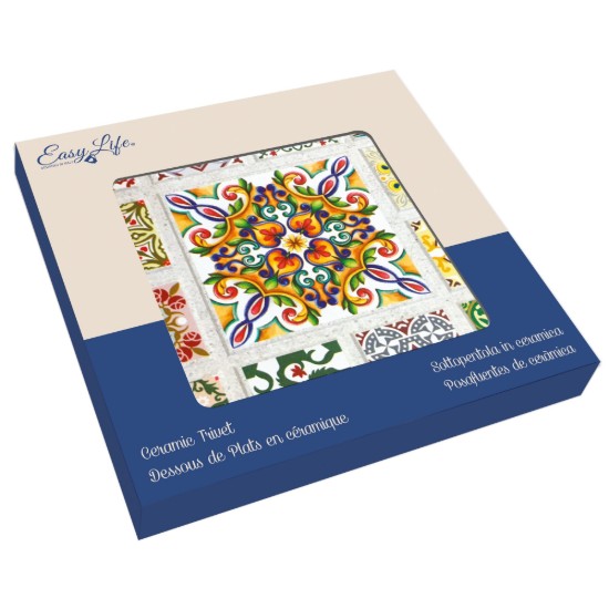 Support en céramique "Maiolica" pour assiettes, 20 x 20 cm - Nuova R2S