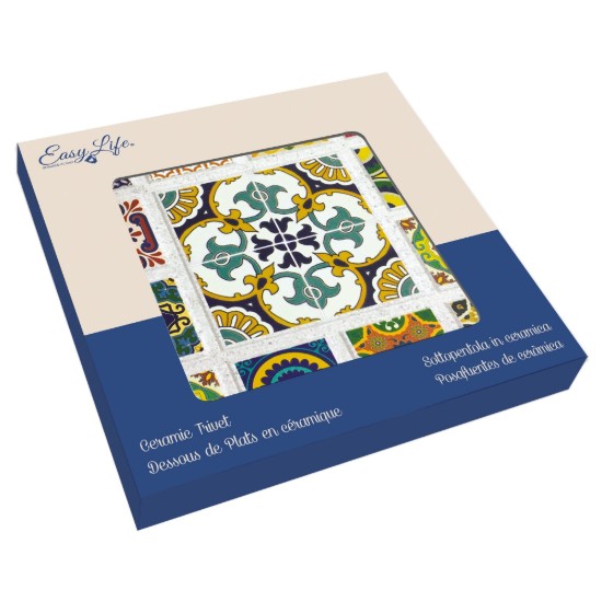 Support en céramique "Maiolica" pour assiettes, 20 x 20 cm - Nuova R2S
