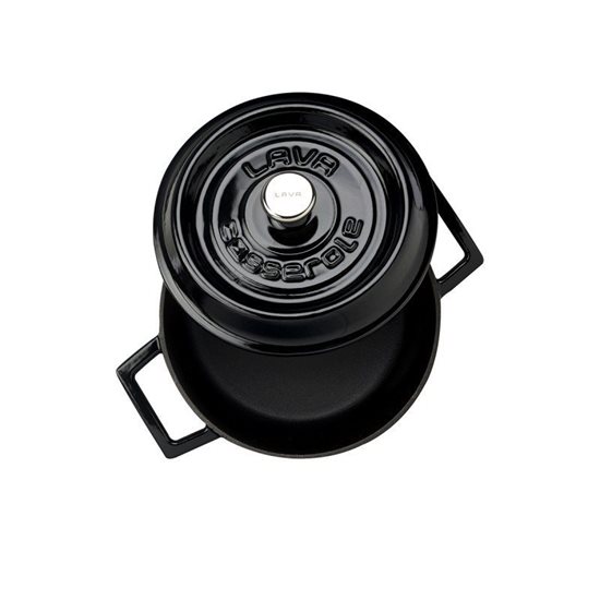 Casserole, fonte, 20 cm, gamme "Trendy", noire - Marque LAVA