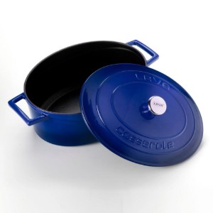 Casseruola ovale, ghisa, 29cm/4,7L, "Folk", Blu - LAVA