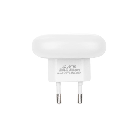 LED night light lamp with 2 USB ports, 0.3 W - Smartwares