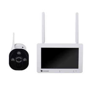 Conjunto de câmeras de segurança sem fio, Full HD, 7" - Smartwares