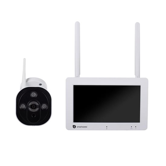 Conjunto de cámara de seguridad inalámbrica, Full HD, 7" - Smartwares