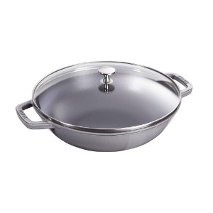 Poêle wok, fonte, 30cm, Graphite Grey - Staub