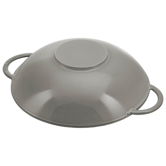 Wok pan, cast iron, 37cm, Graphite Grey - Staub